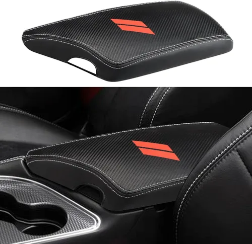 Vista 8 de INTGET Funda de Reposabrazos de Consola Central de Coche para Accesorios Dodge Challenger 2023 2022 2021 2020 2019 2018 2017 2016 2015 Funda
