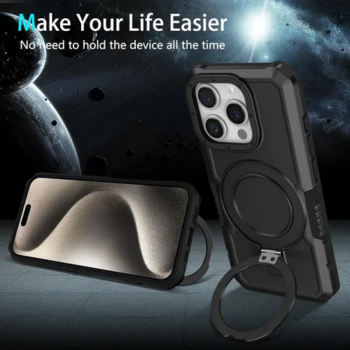 Vista 2 de Funda compatible con Xiaomi Poco X3 NFC, carcasa con función atril integrada compatible con Xiaomi Poco X3 Pro/Poco X3 a prueba de golpes 2 en 1 hei