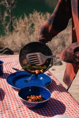 Vista 8 de Stansport Paquete combinado de manteles de picnic con abrazaderas