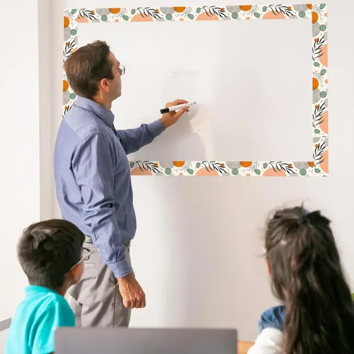 Vista 5 de Zonon Bordes bohemios de 65 pies para tablón de anuncios, 1 rollo de tablón de anuncios, bordes rectos para decoración de regreso a la escuela