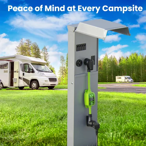 Vista 7 de GEARit Protector contra sobretensiones RV de 30 amperios, analizador de circuitos, protector de voltaje/monitor con protección contra sobretensiones