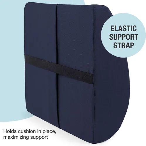 Vista 4 de DMI Almohada de apoyo lumbar para silla para ayudar con soporte de espalda con funda extraíble lavable para aliviar el dolor de espalda baja