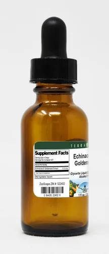 Vista 2 de Extracto líquido de equinácea y glicerita de sello dorado (1:5) - Sin sabor (1 oz, ZIN: 522402)