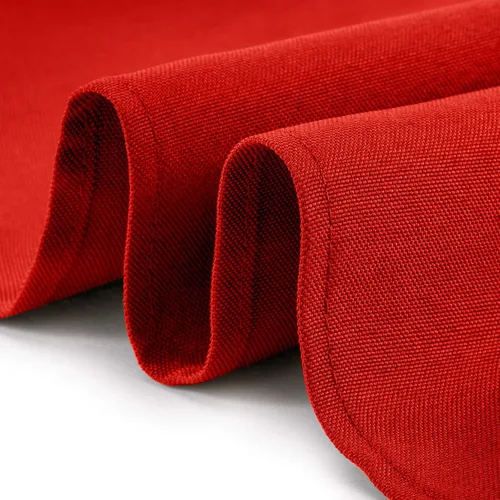 Vista 3 de Lann's Linens - Mantel rectangular de tela de poliéster de primera calidad para bodas, banquetes y restaurantes Rojo