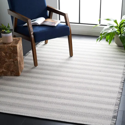 Vista 12 de SAFAVIEH Augustine Collection - Alfombra para pasillo, 2 x 9 pies, diseño de flecos de algodón a rayas, no desprende pelusa y es de fácil cuidado