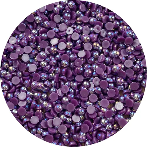 Vista 11 de 1500 piezas 4mm Medias Perlas Verdes AB Planas con Parte Posterior Plana para Manualidades DIY, Perlas de Plástico Redondas con Parte Posterior