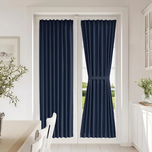 Vista 142 de Vatge - Cortinas laterales para ventana de puerta, cortinas para luz lateral de puerta frontal, 1 panel, 12 (ancho) x 72 (largo) pulgadas, aguamarina