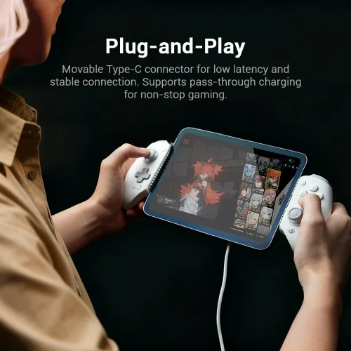 Vista 3 de GameSir G8 Plus MFi Phone Controller for iPhone 15/16/17/iPad Mini & Android (USB-C), Officially MFi Certified- Ergonomic Grip, Play Call of