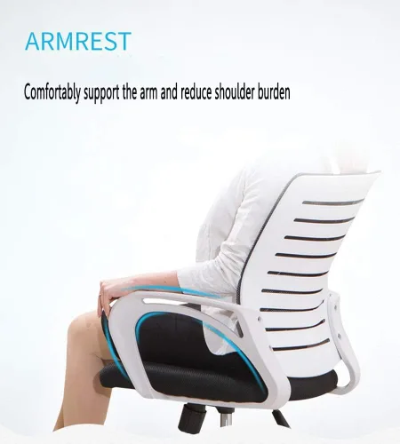 Vista 4 de Ergonomic Black Office Chair with Adjustable High Back, Breathable Mesh, Lumbar Support, Flip-up Armrests, Swivel Design for Comfortable Home/Office