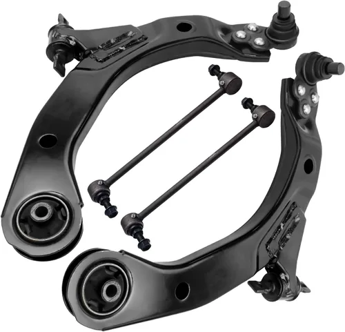 Vista 45 de Detroit Axle - Ejes de eje delantero izquierdo derecho CV + brazos de control delanteros inferiores de repuesto para Ford Focus 2000-2004 - Juego
