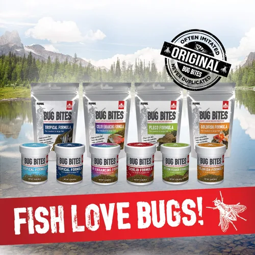 Vista 7 de Fluval Bug Bites - Alimento para peces tropicales, gránulos pequeños para peces pequeños a medianos, 1.6 onzas, A6577