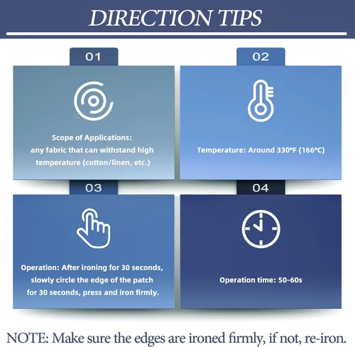 Vista 4 de KING MOUNTAIN Paquete de 20 parches de reparación termoadhesivos para jeans, kit de 3 x 4-1/4 pulgadas, parche de reparación de planchado 100%