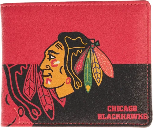 Vista 16 de Littlearth NHL Chicago Blackhawks Bi-Fold Wallet, Team Color, 4” x 5" x 1