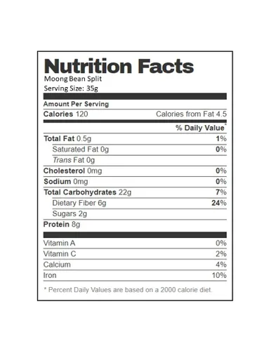 Vista 6 de Aiva Moong Split (frijoles mungos divididos verdes con cáscara) - 2 libras, lenteja verde Moong
