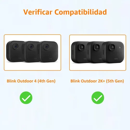 Vista 2 de Paquete de 2 Nuevo soporte para Blink Outdoor 4 y cámara exterior 2K+ Diseño ajustable para mejorar el ángulo de visión Cubierta protectora