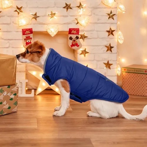 Vista 10 de MIGOHI - Abrigo de invierno cálido para perros - Chaqueta de invierno para perro, chaleco reflectante con forro polar, resistente al viento