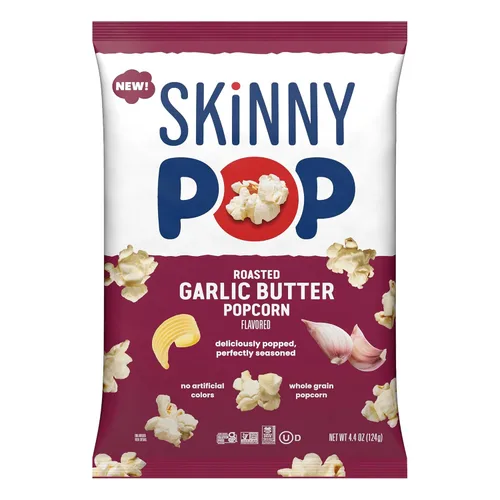 Vista 19 de SkinnyPop Palomitas de maíz con mantequilla, bolsa de tamaño de comestibles de 4.4 onzas (paquete de 2)