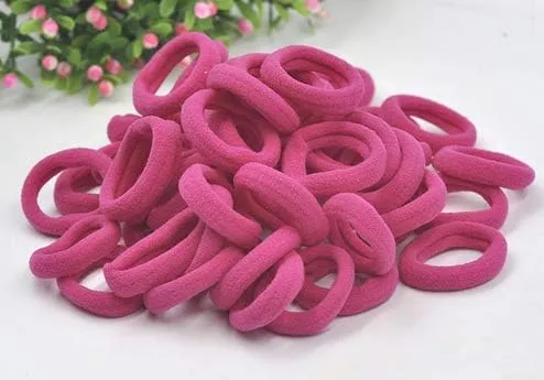 Vista 8 de Accesorios para el cabello para niñas y niños, bandas de goma para cola de caballo, bandas elásticas para el cabello (negro)