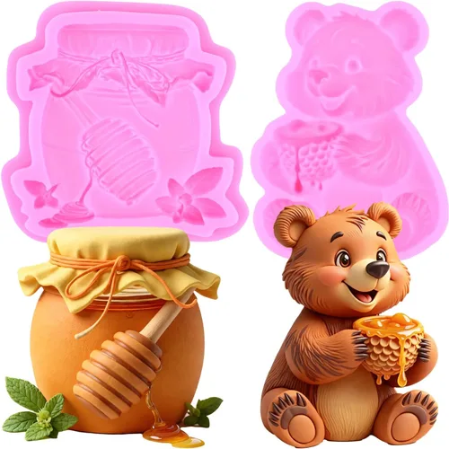 Vista 11 de ZiXiang Bumble Bee - Molde de silicona para fondant, moldes de colmena de abeja, moldes de chocolate para cupcakes, decoración de pasteles