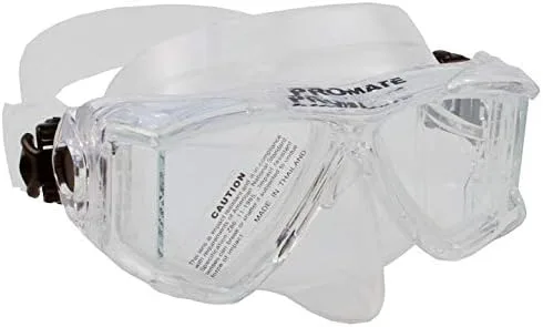 Vista 2 de PROMATE Máscara de vista panorámica de snorkel con juego de esnórquel seco