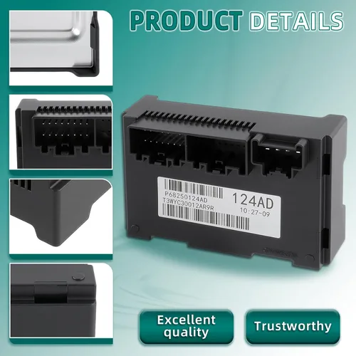 Vista 4 de AUTOKAY Módulo de control de caja de transferencia 68250124AD para Dodge para Jeep Grand Cherokee 2016-2018