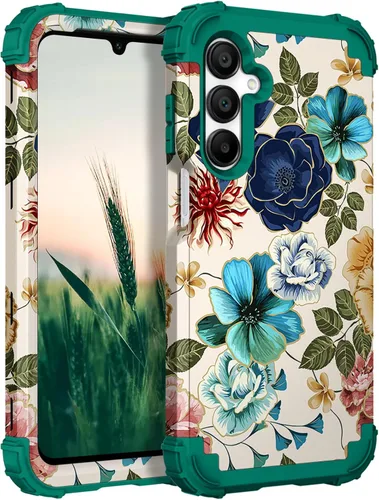 Vista 24 de Hocase Funda para Galaxy A13 5G, resistente a los golpes, protección de goma de silicona suave, funda protectora híbrida de plástico duro