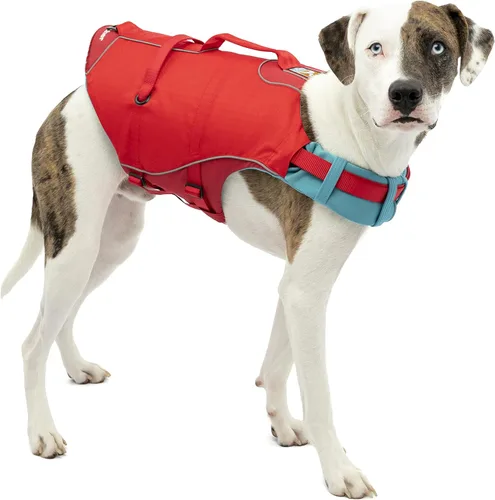 Vista 13 de Chaleco salvavidas para perros Kurgo Surf N Turf, rojo burdeos, S, Rojo/Rojo