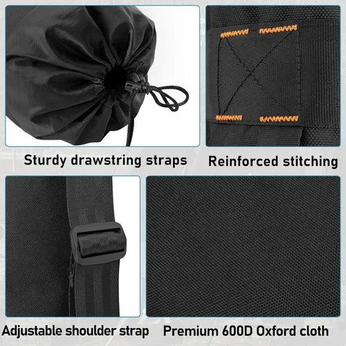 Vista 4 de Bolsa de repuesto para silla de acampar WELIDAY, bolsa de transporte para silla plegable al aire libre con correa para el hombro, bolsa para silla
