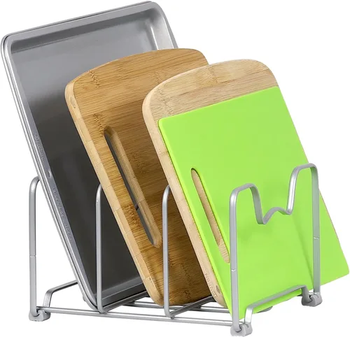 Vista 6 de Simple Houseware Organizador de artículos para el hogar de cocina, estante de despensa, bronce