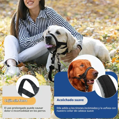 Vista 6 de BARKLESS Collar de cabeza para perros, sin tirones de la cabeza para perros grandes, medianos y pequeños, para perros con correa de seguridad