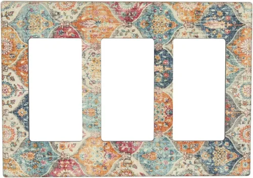 Vista 141 de Abstracto de Lujo Azul Dorado con Brillo de Mármol 1 Gang Cubiertas de Tomacorrientes Dúplex Decorativas Cubiertas de Interruptores de Luz