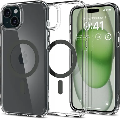 Vista 70 de Spigen Funda para iPhone 13 Mini, ultra híbrida MagFit [antiamarilleo] [compatible con Magsafe] - Transparente