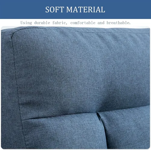 Vista 9 de FLOGUOR Silla de piso ajustable de 14 posiciones, tumbona para interiores, sofá plegable perezoso con reposabrazos y una almohada acolchada para Azul