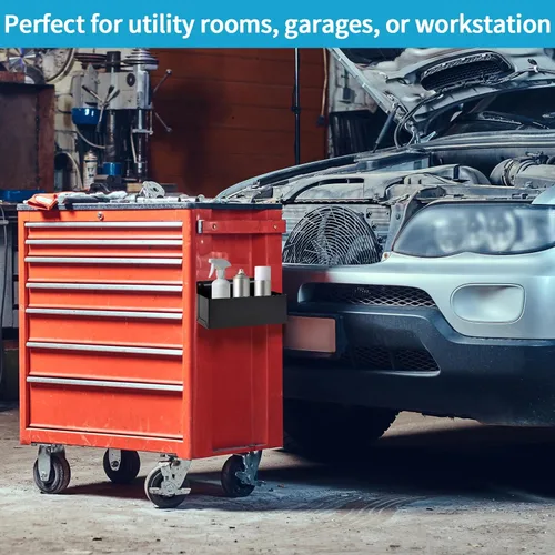 Vista 6 de Soporte magnético para latas de aerosol, caja de herramientas magnética, soporte para botellas, caja de herramientas para garaje y hogar, espacio