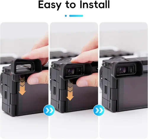 Vista 7 de Visor de cámara de silicona suave extendido A6700, especialmente diseñado para Sony A6700 Alpha APS-C sin espejo, reemplaza el visor de Sony