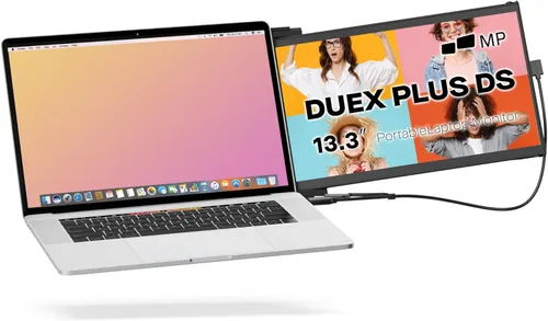 Monitor portátil Duex Plus DS 2026 de píxeles móviles de 13.3 pulgadas, USB tipo C/HDMI Plug and Play, monitor para laptop FHD 1080P, compatible con