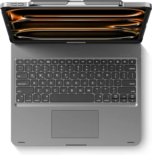 Vista 15 de edaiser Funda de teclado giratoria para Apple iPad mini 6ª 7ª generación a17 Pro, teclado Bluetooth compacto con trackpad retroiluminado RGB