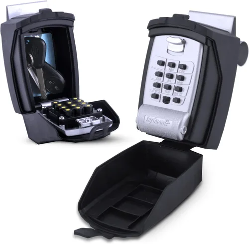 KeyGuard Pro SL-591 - Caja de bloqueo con botón de golpe para vidrio del automóvil