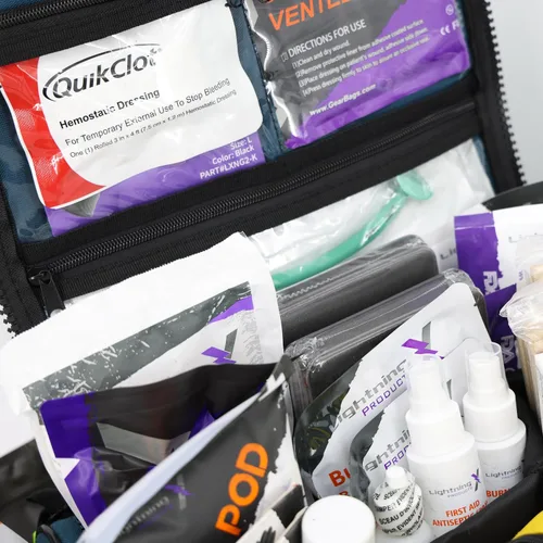 Vista 3 de Lightning X Premium Stocked - Bolsa médica modular EMS/EMT Trauma de primeros auxilios + kit Azul