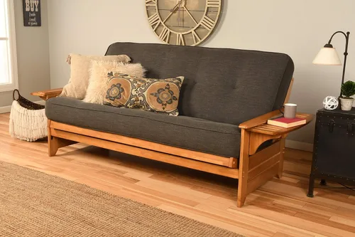 Vista 12 de Kodiak Furniture Futón Phoenix de tamaño completo con acabado de nuez, silla Oregon Trail