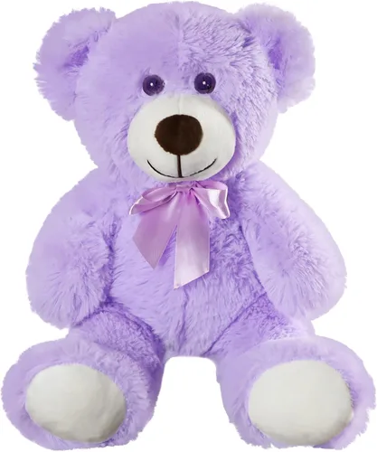 Oso de Peluche de Oso de Peluche Lindo Oso de Peluche con Lazo Juguetes de Peluche Regalo para Niños y Niñas 35cm/13.8 Pulgadas (Morado)