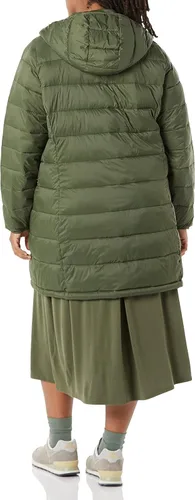 Vista 5 de Tienda Essentials - Abrigo acolchado, ligero y resistente al agua con capucha para mujer, disponible en talla extragrande