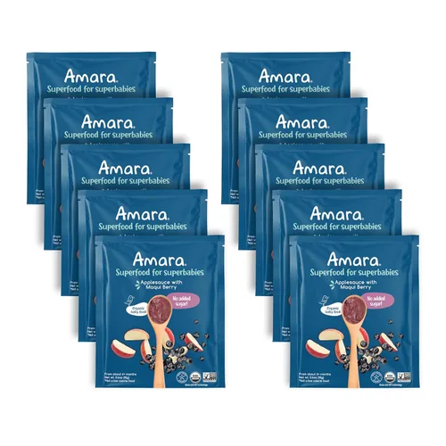 Vista 16 de Amara - Alimentos orgánicos para bebés - Etapa 2 - Papa de col rizada - Cereal para bebés para mezclar con leche materna, agua o fórmula infantil