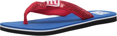 Vista 34 de FOCO Womens NFL Team Logo Sequin Strap Sandals Flip Flops