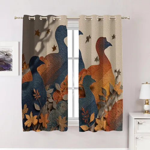 Vista 26 de Maritime Ocean Cafe Curtains,Anchors Nautical Art Blackout Tier Curtain Multilayer Polyester Short Kitchen Drapes 2 Pack 26X24 Inches