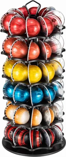 Vista 11 de FlagShip Carrusel Portacápsulas de Café de 3 Niveles para Cápsulas Vertuo de Metal Instalación Fácil Pequeño para Soporte de Cápsulas Vertuo
