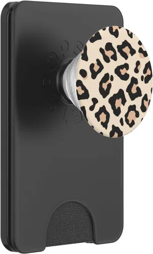 Vista 6 de PopSockets PopGrip con estampado de leopardo: agarre intercambiable para teléfonos y tabletas PopSockets MagSafe PopGrip para iPhone