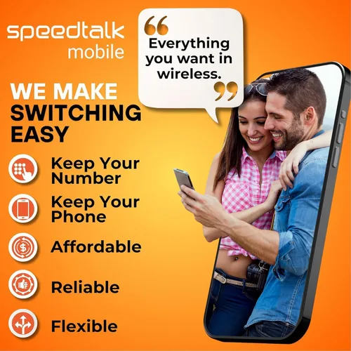 Vista 7 de SpeedTalk Mobile Llamadas ilimitadas (mínimas) y texto (SMS) y plan de teléfono de datos de 10 GB 5G 4G LTE - Tarjeta SIM GSM - Servicio nacional