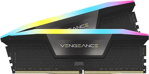 CORSAIR Vengeance RGB DDR5 RAM 32 GB (2 x 16 GB) 6000 MHz CL38 Intel XMP iCUE Memoria de computadora compatible - Negro (CMH32GX5M2B6000C38)