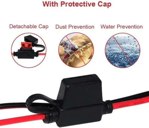 Vista 6 de Paquete de 3: Clip de cocodrilo de batería de 1.5 pies y 12 V a SAE 2 pines, cable de desconexión rápida SAE a cable de abrazadera de batería